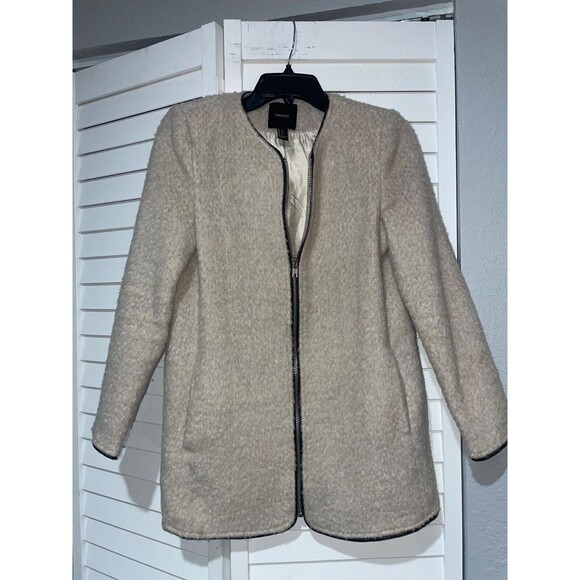 Forever 21 Vintage Y2K Women's Alpaca Blend Teddy Jacket size S  Zip Up - Picture 11 of 11